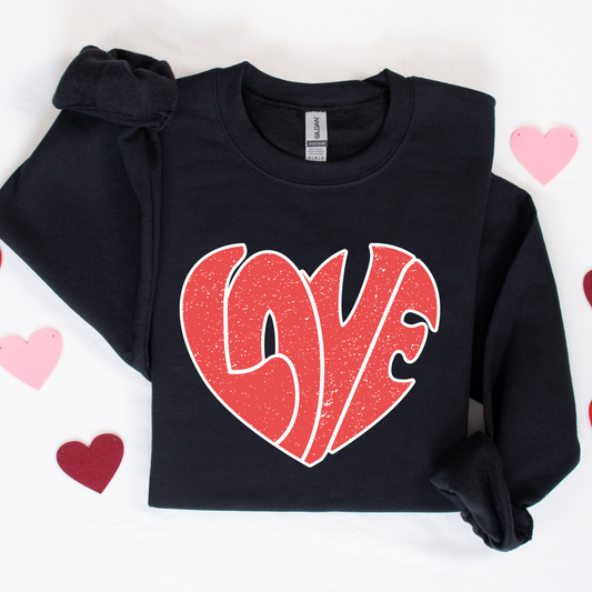 Love Heart Sweatshirt **Family Sizing**