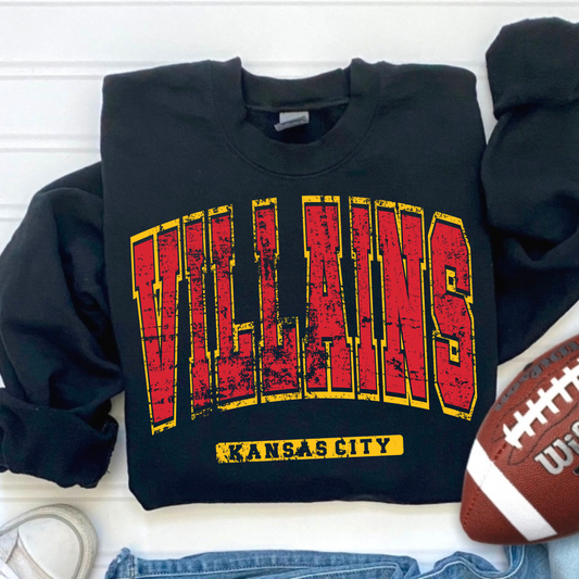 VILLIANS Kansas City Chiefs Super Bowl LIX Black Crew