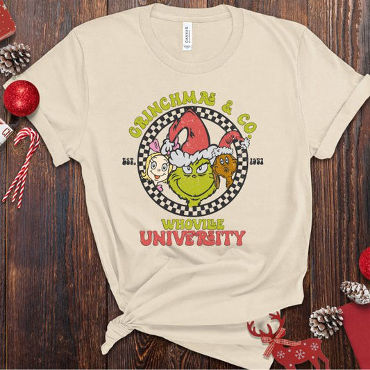 Grinch Whoville University Crewneck Tee