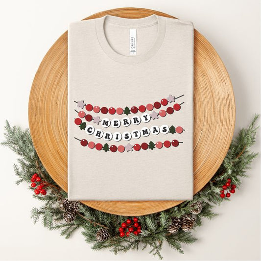 Merry Christmas Friendship Bracelet Tee