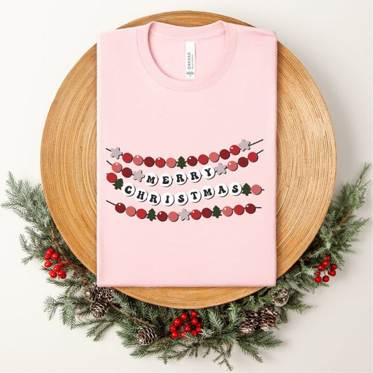 Merry Christmas Friendship Bracelet Tee