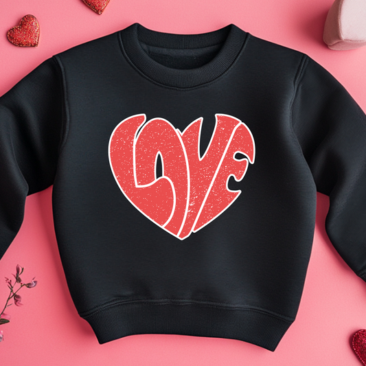 Love Heart Sweatshirt **Family Sizing**