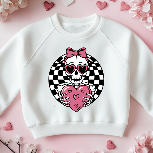 Skelly Valentine Youth Onesie/Tee/Crew