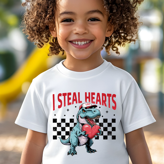 I Steal Hearts Valentine's Day Youth Onesie/Tee/Crew