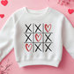 XOXO Tic Tac Toe Love&Hearts Sweatshirt **Family Sizing**